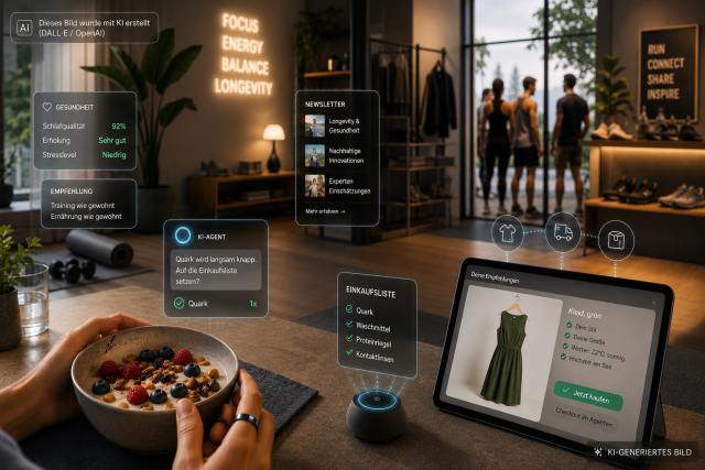 Konsum 2030: ein Tag Voller Technologie im Hintergrund